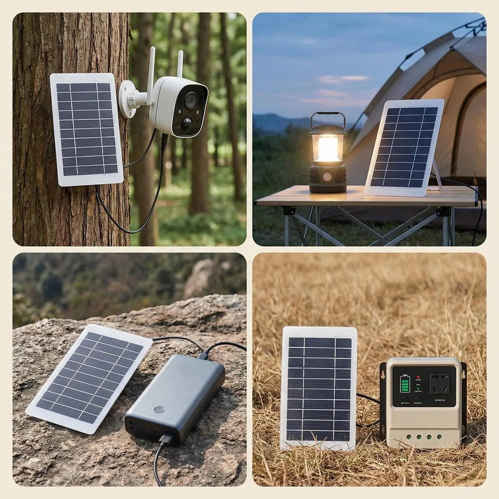 High Efficiency Portable USB Solar Panel Charger Safe Stable Fast Charging for Phones Fans Flashlights Outdoor Camping Travel