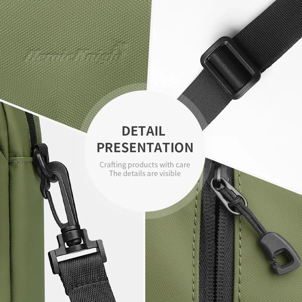 HK Waterproof Crossbody Bags for Men Lightweight Men's Shoulder Bag Mini Phone Pouch Messenger Commuting Bag Sling Packs Satchel