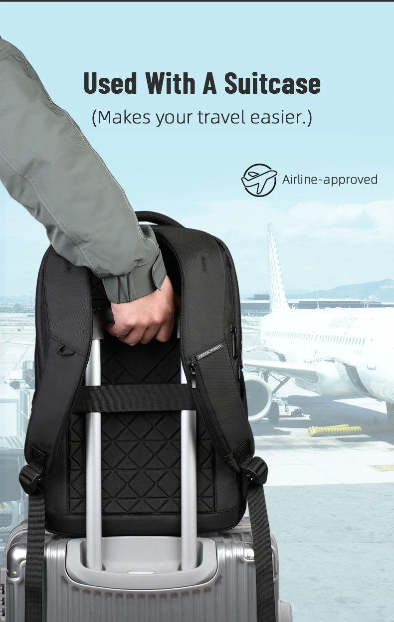 HK Multifunctional Business Backpack Men Large Capacity Travel Backpack Waterproof 17.3" Laptop Bag With USB Office Work Daypack
