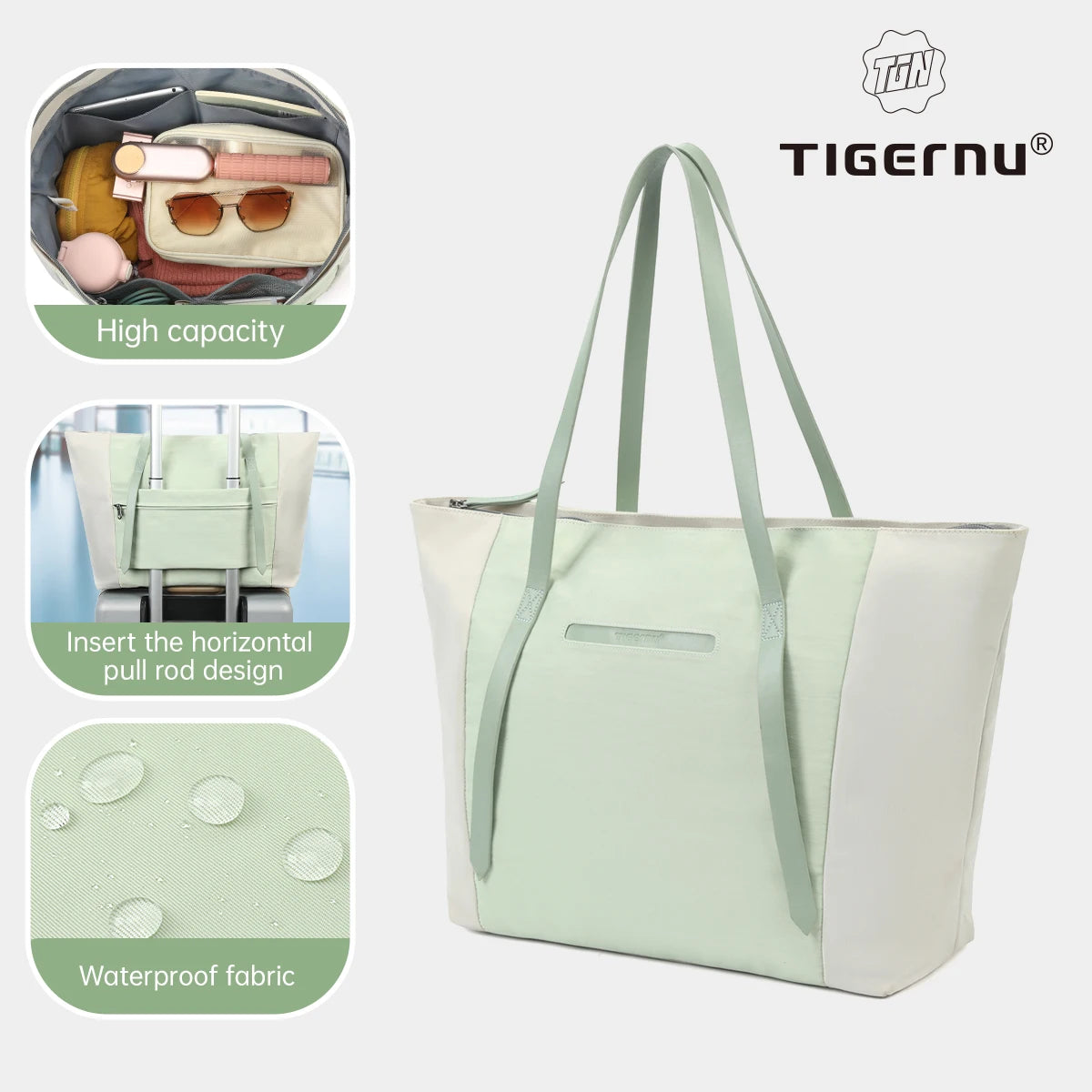 Tigernu Women Tote Bag Female Handbag Girls Shoulder Bags Commuting Sling Bag Women's Bags 14 15.6inch Laptop Bags For Girls
