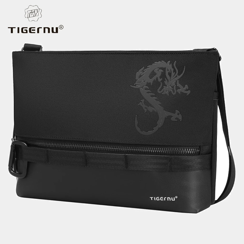 Tigernu Chinese Style Crossbody Bags For Men 9.7inch Tablet Shoulder Bags Mini Light-weight Travel Bags For Men Dragon Series