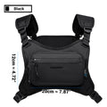 HK Men's Bag Water-Resistant Lightweight Chest Bag with Multiple Pockets Built-in Reflective Strips Men's Bags for Night Runs